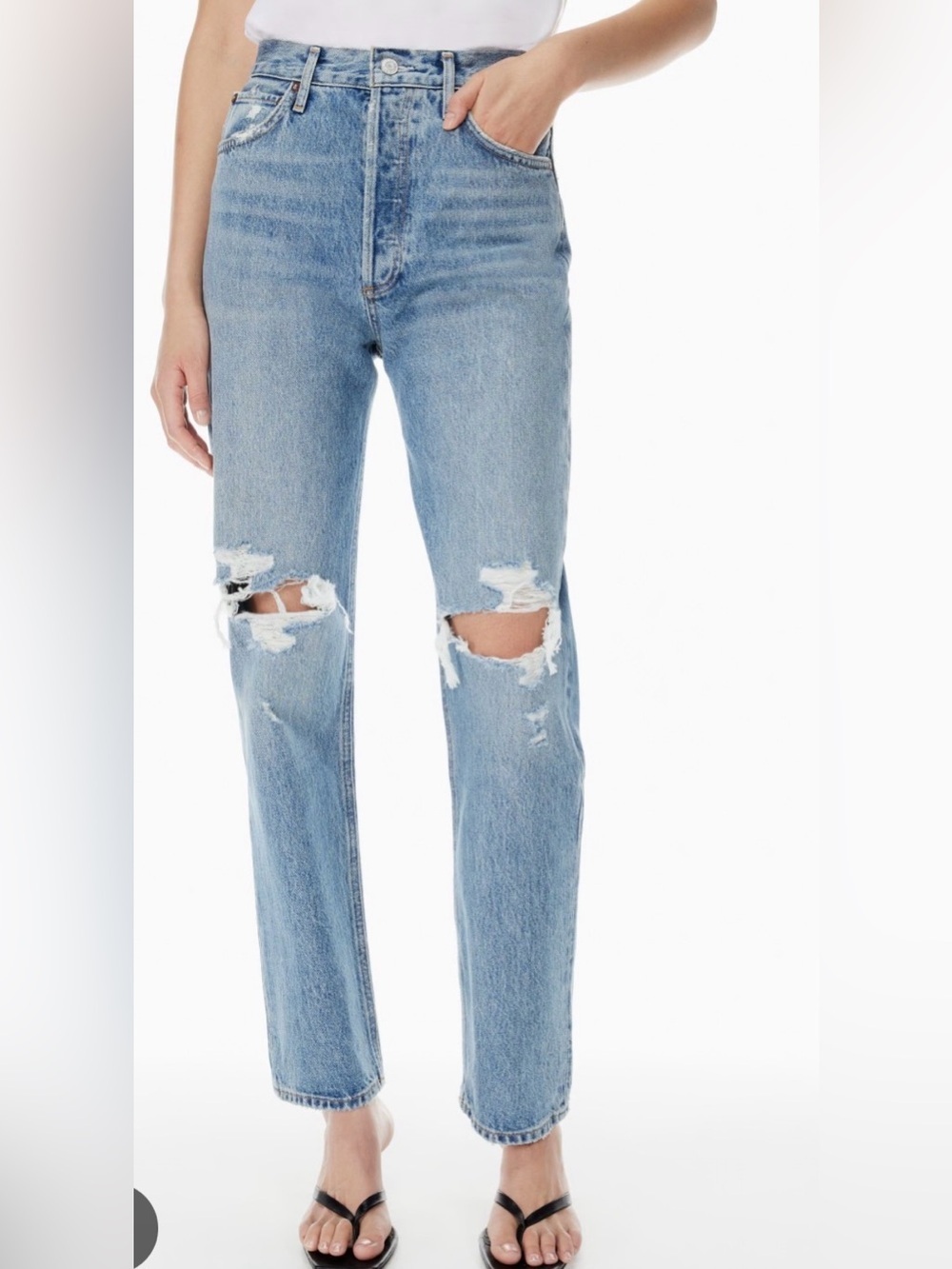 AGOLDE high waisted  90s pinch waist jeans size 25 light wash